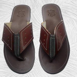 Mens leather sandals - NWOT